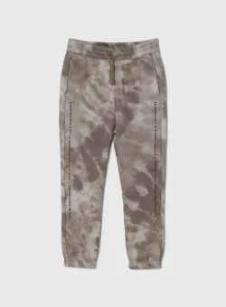 Abercrombie & Fitch pantaloni de trening pentru copii culoarea bej, modelator