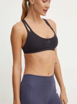 adidas Performance sutien sport Strength culoarea negru, uni, IW8670