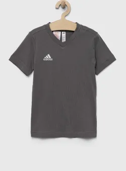 adidas Performance tricou de bumbac pentru copii ENT22 TEE Y culoarea gri, cu imprimeu