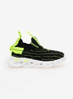 Adidasi cu luminite copii Wally negri