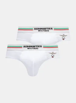 Aeronautica Militare Slip (2-pack) bărbați, culoarea alb