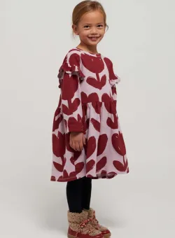 Bobo Choses rochie din bumbac pentru copii culoarea violet, mini, evazată