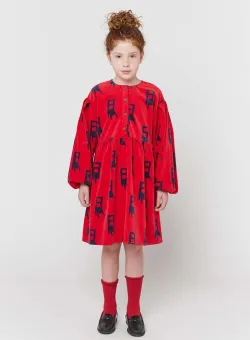 Bobo Choses rochie fete culoarea rosu, mini, evazată
