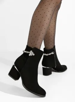 Botine elegante Cadenza negre
