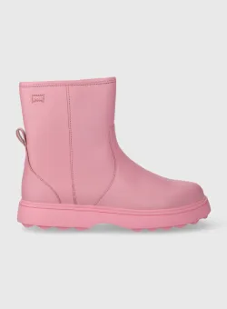 Camper ghete din piele pentru copii K900304 Norte Kids culoarea roz