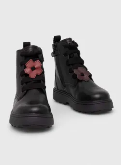 Camper ghete din piele pentru copii TWS Kids culoarea negru
