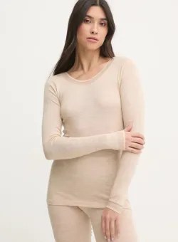 Chantelle longsleeve din lână FEMILET culoarea bej, FN1584