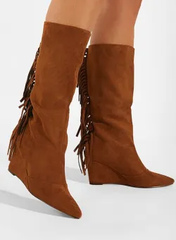 Cizme cowboy dama camel Milania