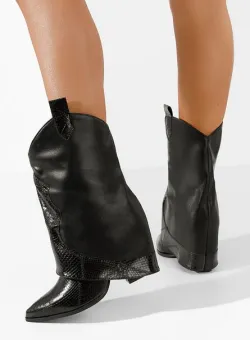 Cizme cowboy dama Daisy negre