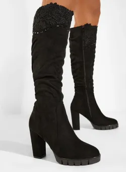 Cizme lungi dama negre Vienne