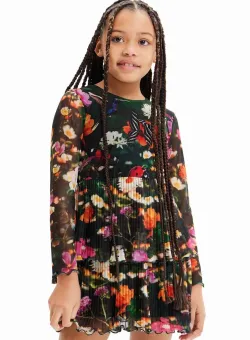 Desigual rochie fete culoarea verde, mini, evazată