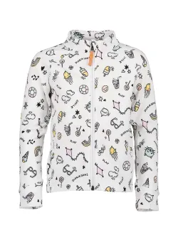 Didriksons bluza copii JADIS PR KIDS FZ culoarea alb, modelator