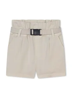 Dkny pantaloni scurti copii culoarea alb, neted