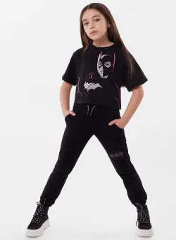 Dkny tricou de bumbac pentru copii x DC Comics culoarea negru