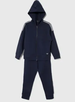 Emporio Armani trening copii culoarea albastru marin