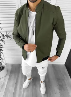 Geaca barbati de toamna kaki 12971 Z35