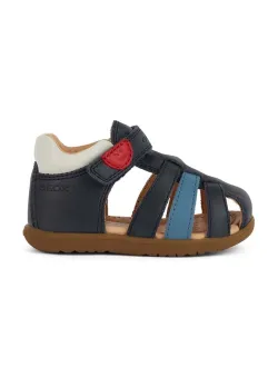 Geox sandale din piele pentru copii SANDAL MACCHIA culoarea albastru marin