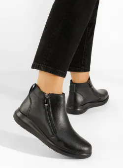Ghete dama piele negre Afragola V2