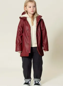 Gosoaky geaca de ploaie copii SNAKE PIT culoarea bordo
