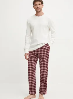 Hollister Co. pijama barbati, culoarea bej, modelator, KI313-4022