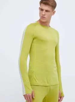 Icebreaker longsleeve funcțional 125 ZoneKnit culoarea verde
