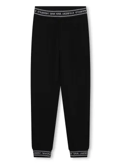 Karl Lagerfeld pantaloni de trening pentru copii culoarea negru, neted