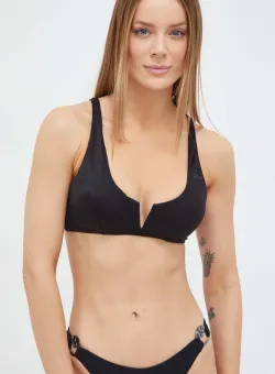 Karl Lagerfeld sutien de baie culoarea negru, cupa usor rigidizata