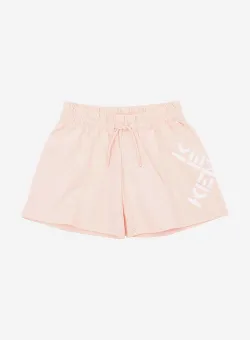 Kenzo Kids pantaloni scurti copii culoarea roz, talie reglabila