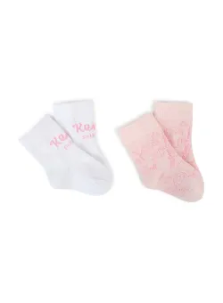 Kenzo Kids sosete bebe 2-pack culoarea roz