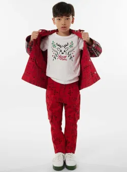 Kenzo Kids tricou de bumbac pentru copii culoarea bej, cu imprimeu