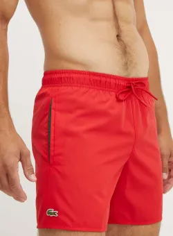 Lacoste pantaloni scurti de baie culoarea rosu, MH6270