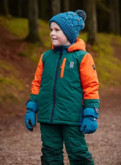 Lego geaca de schi pentru copii culoarea portocaliu