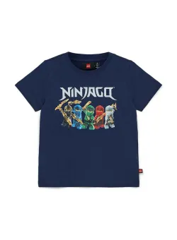 Lego tricou de bumbac pentru copii culoarea albastru marin, cu imprimeu