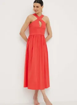 Max Mara Beachwear rochie de plajă culoarea roșu 2416220000000
