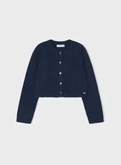 Mayoral cardigan cu amestec de lână pentru copii culoarea albastru marin, light