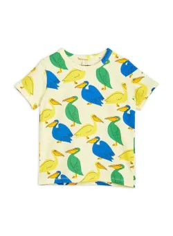Mini Rodini tricou copii culoarea galben, modelator