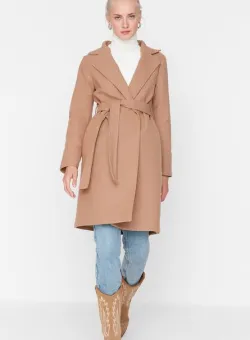 Palton dama camel Matilda
