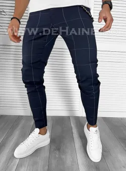 Pantaloni barbati casual regular fit bleumarin B7884 D4-4.1