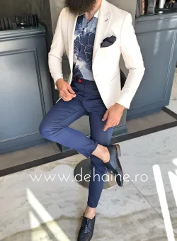 Pantaloni barbati eleganti bleumarin A2115 B1-1.2