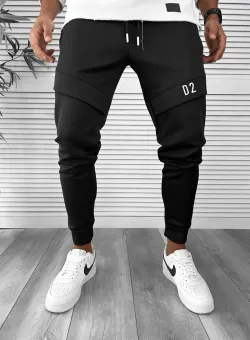 Pantaloni de trening negri conici 12180 P19-3.3