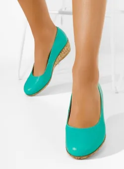 Pantofi cu platforma Sonia B V2 turcoaz