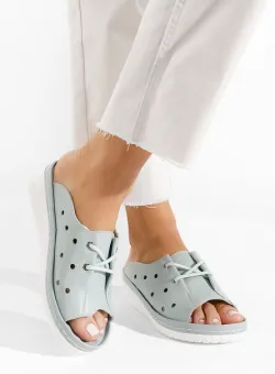 Papuci dama piele Patricia bleu