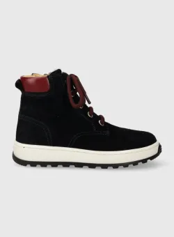 Pom D'api pantofi din piele intoarsa pentru copii FLOW BOOTS culoarea albastru marin