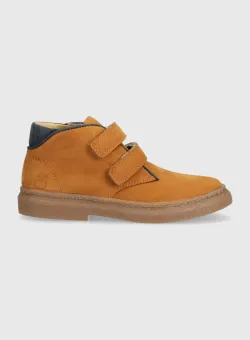 Pom D'api pantofi din piele intoarsa pentru copii TRIX EASY culoarea maro