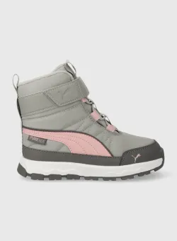Puma cizme de iarna copii Evolve Boot Puretex AC+PS culoarea gri