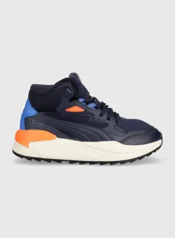 Puma sneakers pentru copii culoarea albastru marin