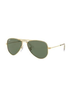 Ray-Ban ochelari de soare copii Junior Aviator culoarea verde, 0RJ9506S