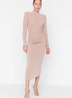 Rochie lunga roz Almeria