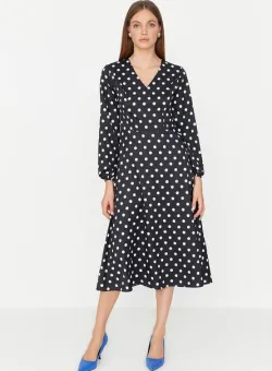 Rochie midi neagra Georgette neagra