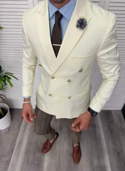Sacou barbati slim fit 2 randuri de nasturi CU MIC DEFECT DEF1866 24-4.2